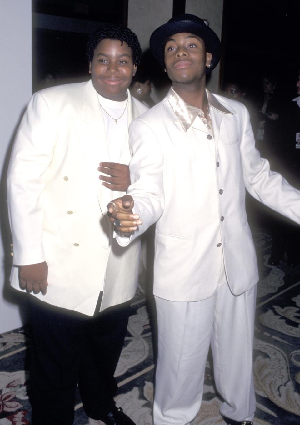 <div class="inline-image__caption"><p>Kenan Thompson and Kel Mitchell attend The Nancy Davis Foundation's Fifth Annual Race to Erase MS Gala on November 14, 1997, at Century Plaza Hotel in Los Angeles, California.</p></div> <div class="inline-image__credit">Getty</div>