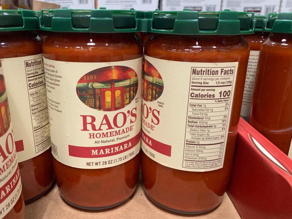 jars of rao's marinara sauce at costco