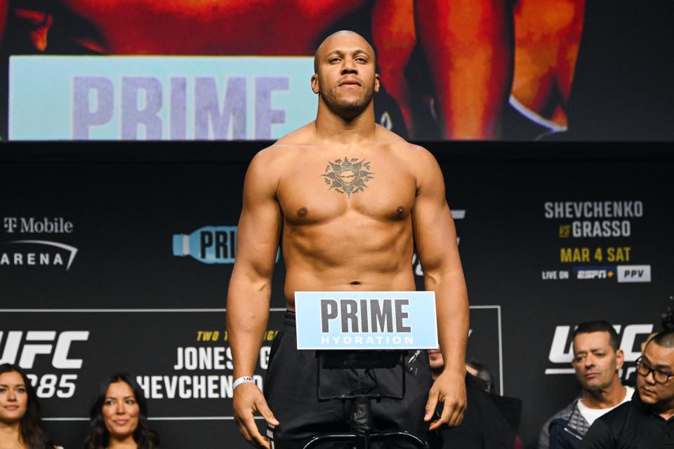 Ciryl Gane at UFC 285 weigh-ins. (Patrick T. Fallon, Getty Images)