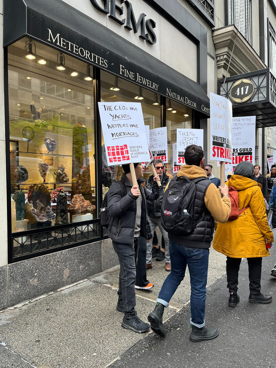 NYC picket at Peacock NewFronts