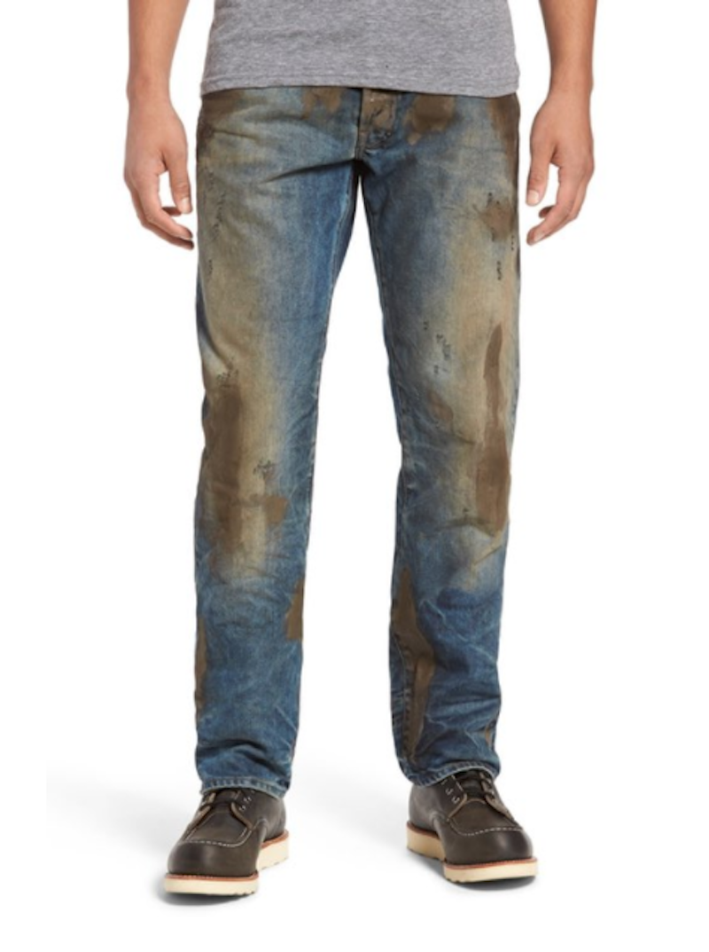 Nordstrom fake mud jeans