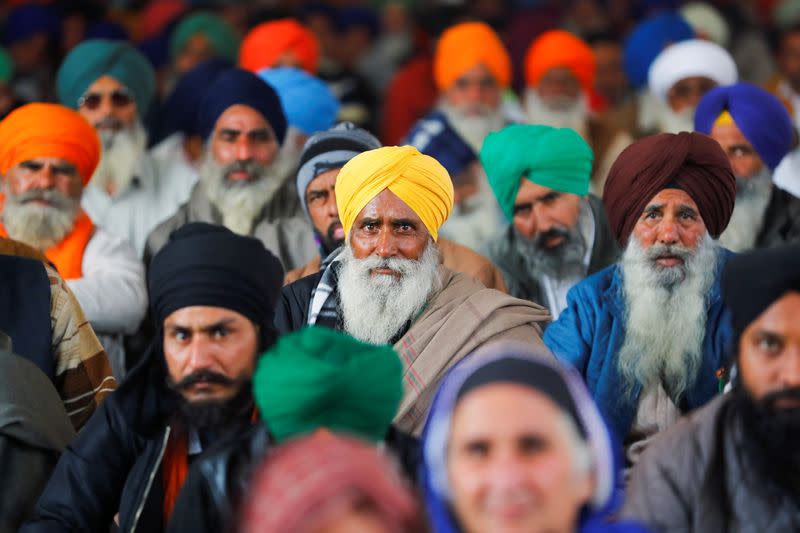 Protest against the farm laws near New Delhi