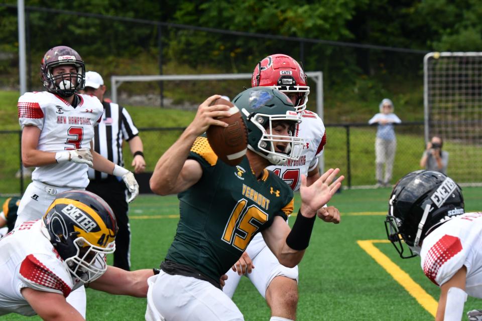 Quinn Murphy scampers for his second Shrine Bowl score as Vermont knocks off New Hampshire 28-6 on August 5, 2023.