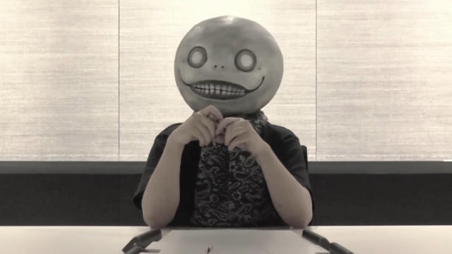 Yoko Taro lost his iconic Nier mask and somehow found a more