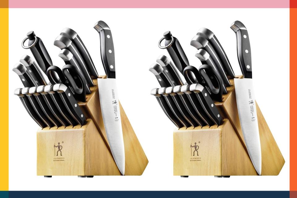 HENCKELS Premium Quality 15-Piece Knife Set with Block