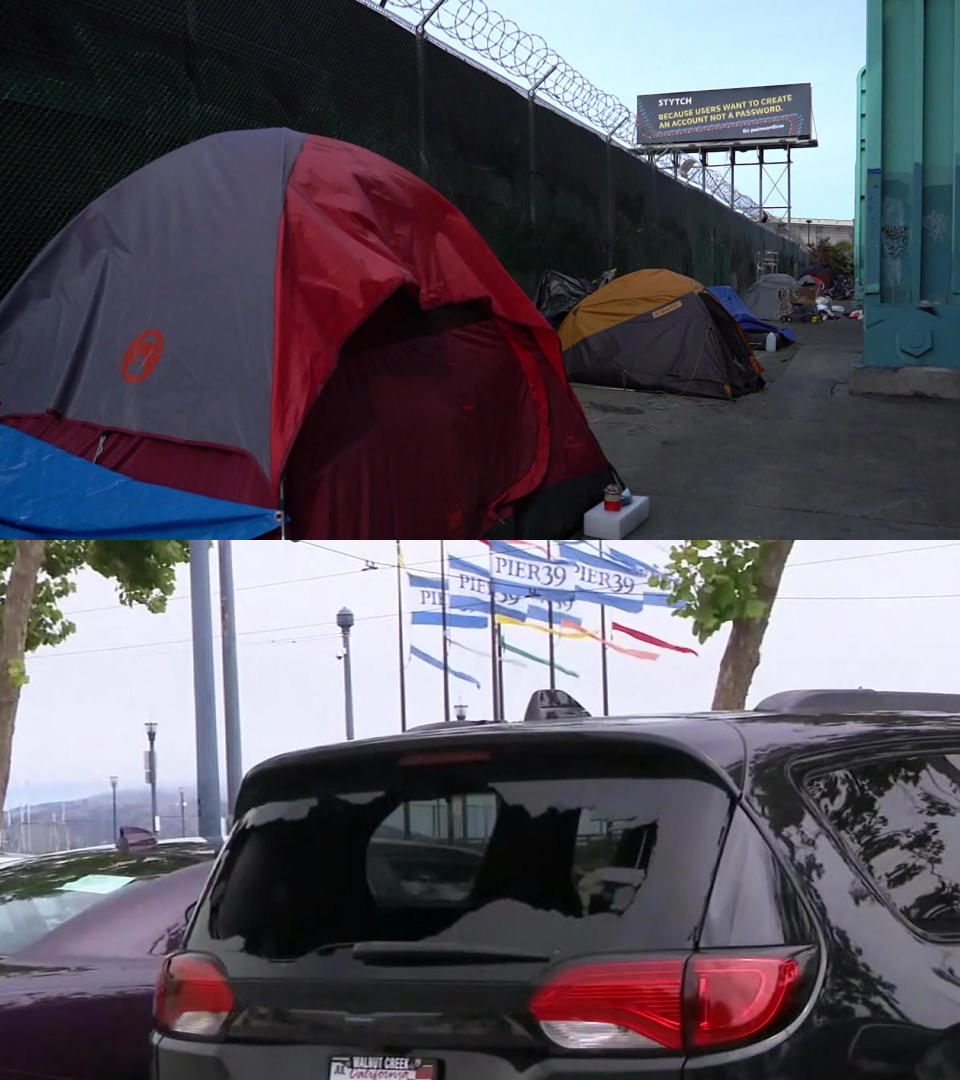 San Francisco has been struggling with homelessness, and a rise in car break-ins and other property crimes.  / Credit: CBS News