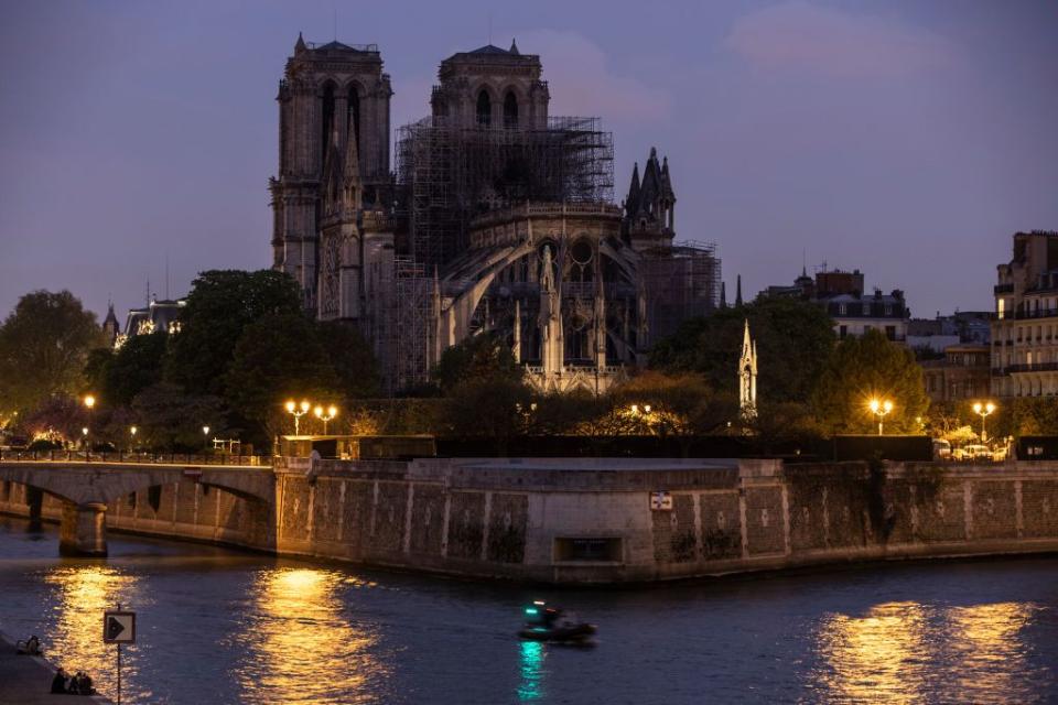 The Notre Dame Cathedral after the fire