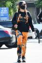 <p>Vanessa Hudgens is seen in tie-dye sweatpants while out grabbing a smoothie on Monday in Los Angeles. </p>