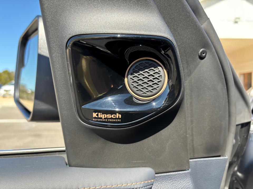 The 2025 Ram 1500's Tungsten model features Klipsch audio.