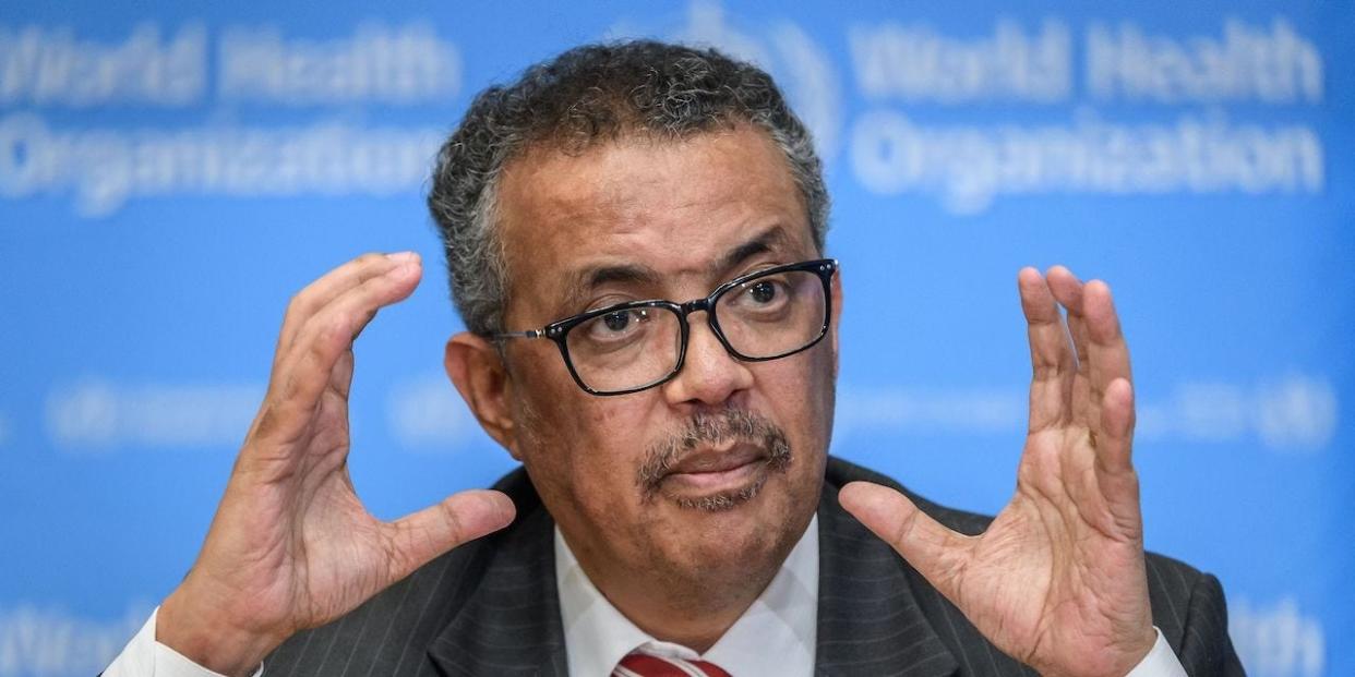 World Health Organization (WHO) Director-General Tedros Adhanom Ghebreyesus.