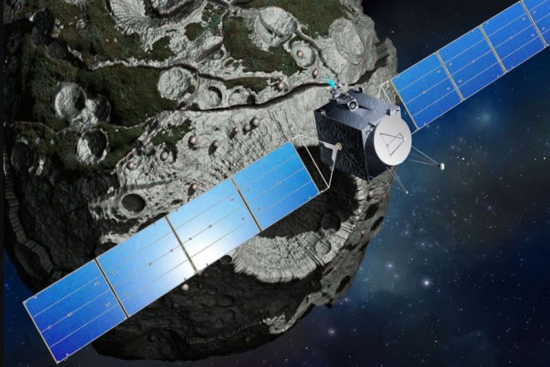 NASA's Jet Propulsion Laboratory plans to send the Psyche spacecraft, illustrated above in a 2017 image, to a distant metallic asteroid. Image courtesy of NASA/SSL Maxar Technologies