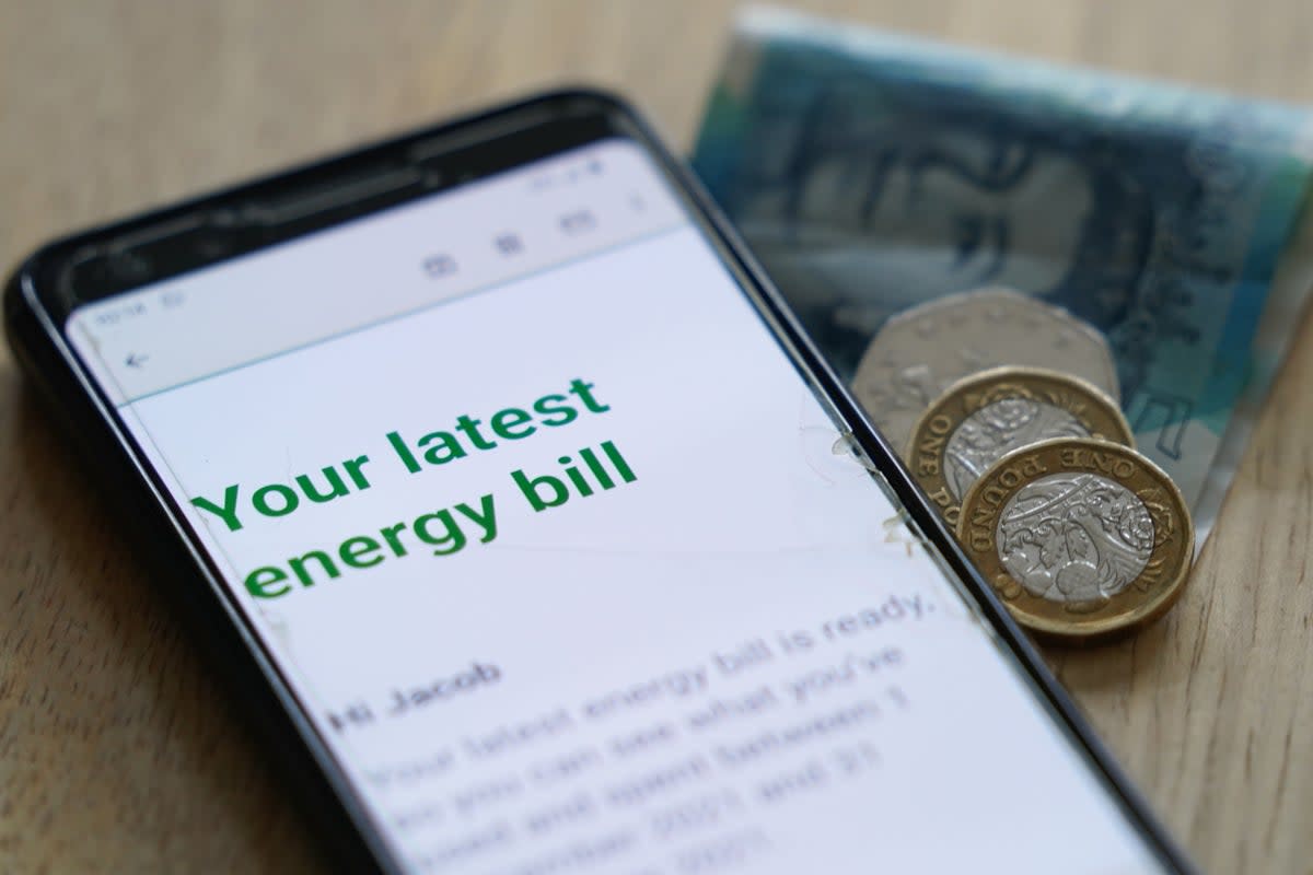 An illustration of an online energy bill (PA)