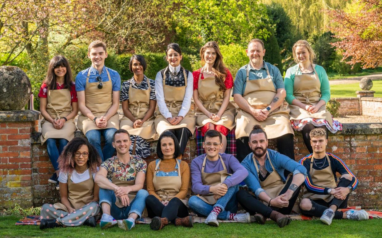 Baker's dozen - the 2019 cast: (Top row, left to right) Steph, Henry, Priya, Helena, Alice, Phil, Rosie. (Bottom row: Amelia, David, Michelle, Michael, Dan and Jamie - Mark Bourdillon/ Channel 4 images must not be altered or manipulated in any way. This picture may be