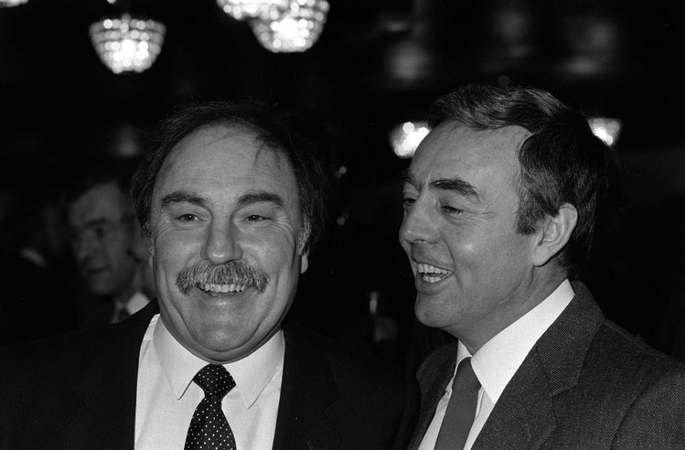 Greaves and Ian St John, stars of the ITV show ‘Saint and Greavsie’. St John died in March of this year (PA)