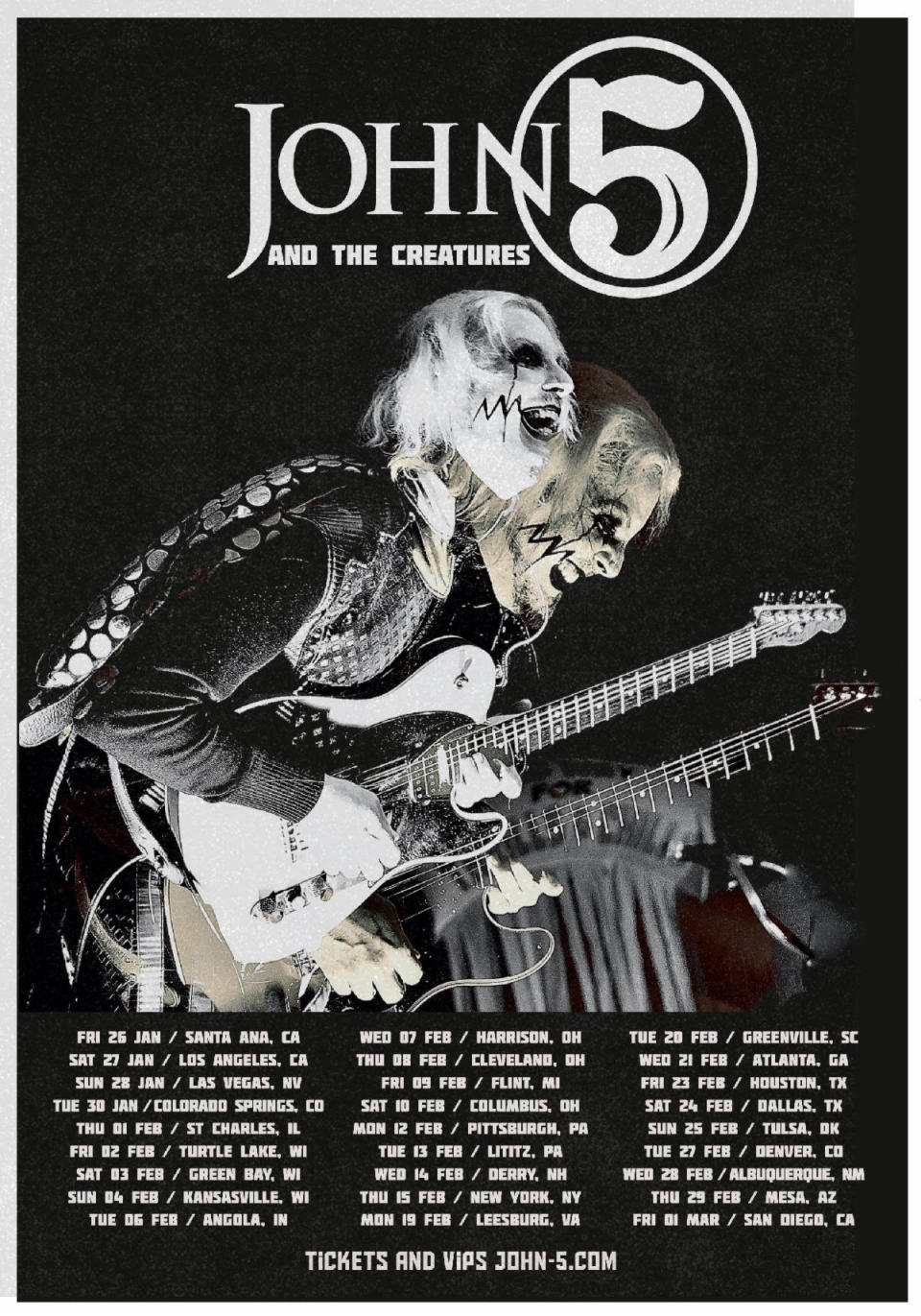 john 5 2024 tour poster