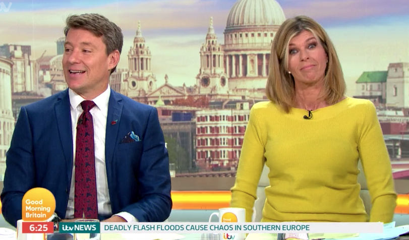 Kate Garraway and Ben Shephard presented Good Morning Britain this morning. (ITV).