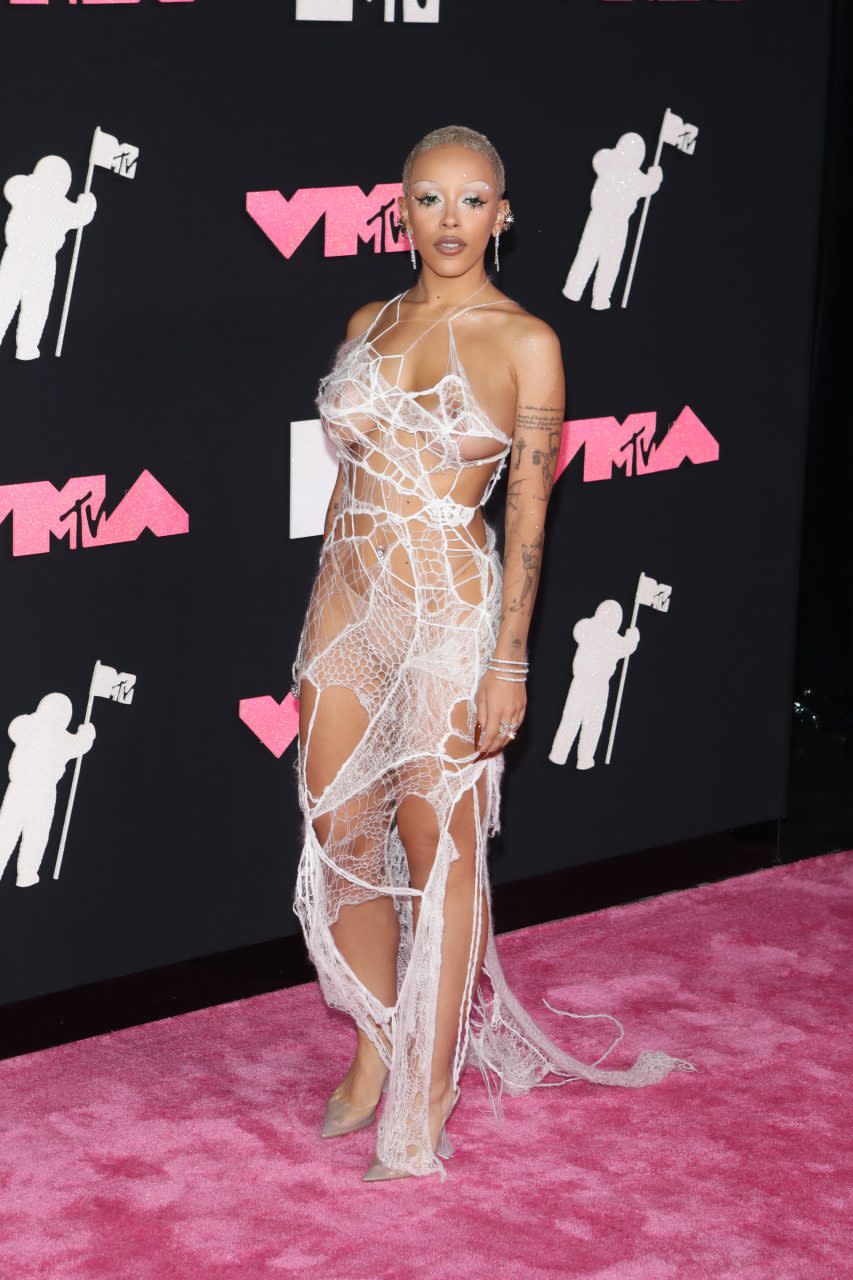 NEWARK, NEW JERSEY - SEPTEMBER 12: Doja Cat during the 2023 MTV Video Music Awards at Prudential Center on September 12, 2023 in Newark, New Jersey. (Photo by Udo Salters/Patrick McMullan via Getty Images)