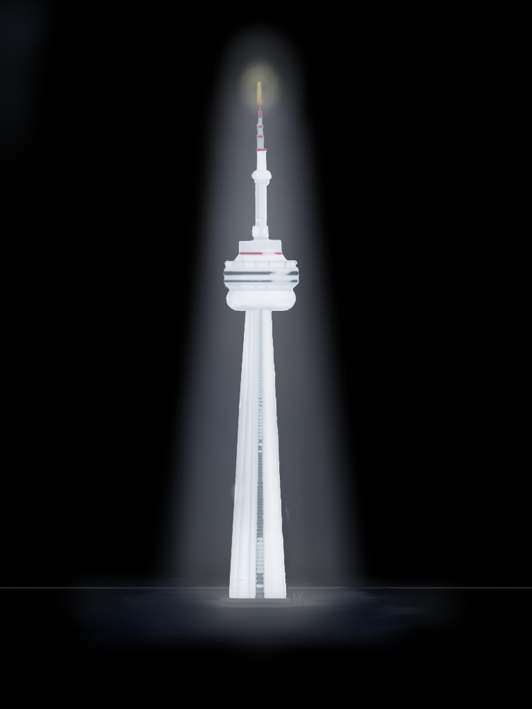 Editorial cartoonist Naseeba Khader commemorates Toronto’s strength with an illustration of the CN Tower bathed in light. 10 people died and 14 more were injured after a driver mounted a curb and ploughed unsuspecting pedestrians in one of the city’s major intersections on April 23, 2018.