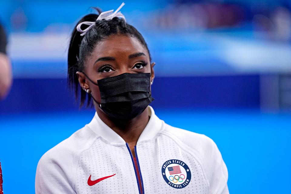 Simone Biles will not compete in Thursday's all-around finals.