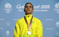 Diving - Gold Coast 2018 Commonwealth Games - Men's 10m Platform Medal Ceremony - Optus Aquatic Centre - Gold Coast, Australia - April 14, 2018. Gold medalist Domonic Bedggood of Australia. REUTERS/David Gray