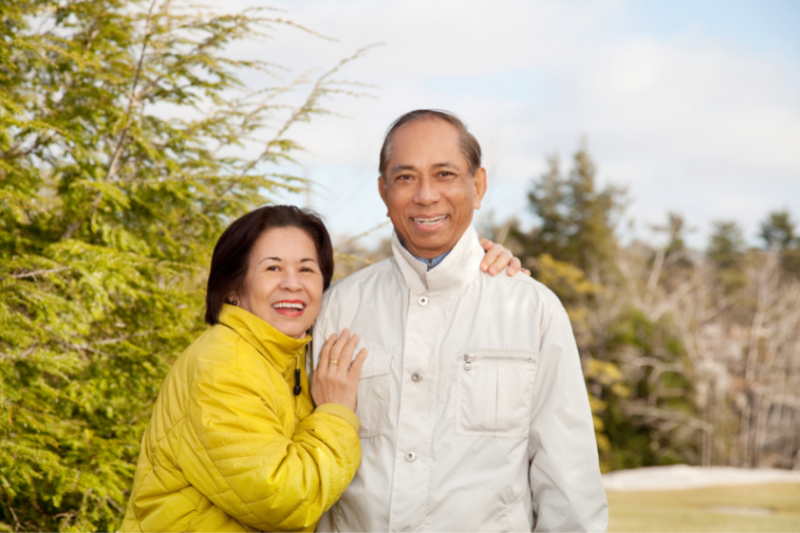 Mature Couple Smiling at Camera