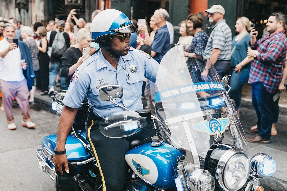 The surrounding streets were closed for the occasion, and we had a police escort.