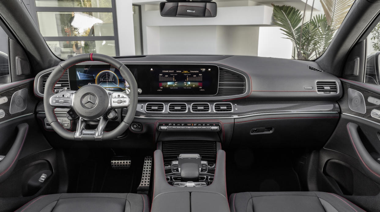 The interior blends rugged usability and high tech features