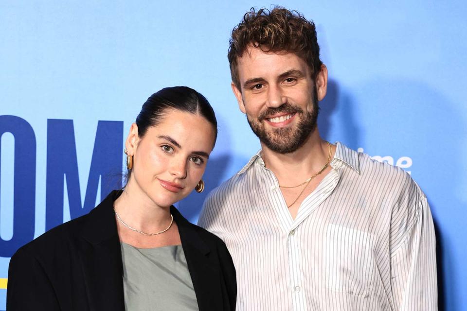 <p>Anna Webber/Getty</p> From Left: Natalie Joy and Nick Viall on April 10, 2024