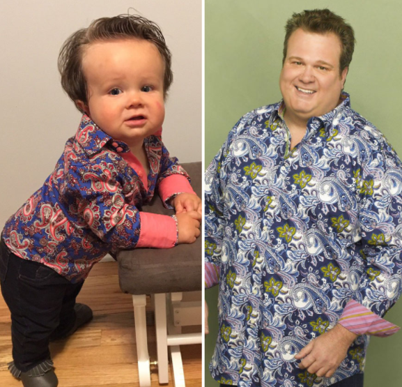 <p>Si el personaje televisivo al que da vida Eric Stonestreet volviera en el tiempo, seguramente se vería como este pequeño. Foto: Twitter.com/mckellm8 </p>