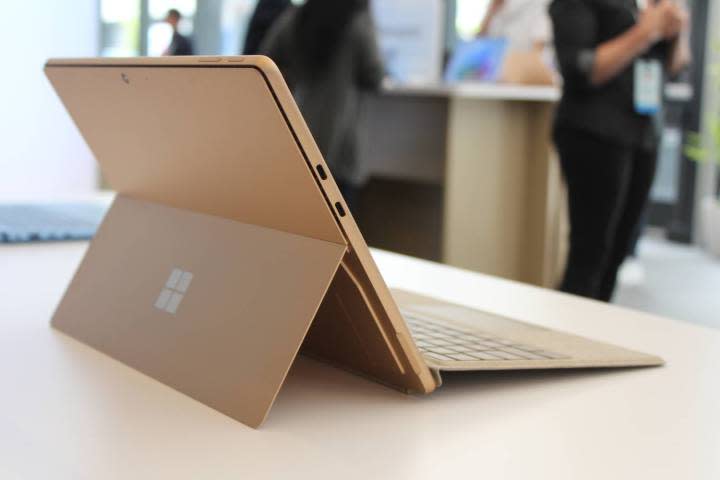 The new Surface Pro on a table.