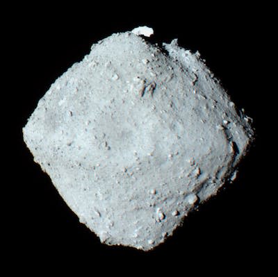 The much-studied Ryugu asteroid – classified as potentially hazardous – is also a rubble pile. JAXA/Hayabusa2, <a href="http://creativecommons.org/licenses/by/4.0/" rel="nofollow noopener" target="_blank" data-ylk="slk:CC BY;elm:context_link;itc:0;sec:content-canvas" class="link ">CC BY</a>