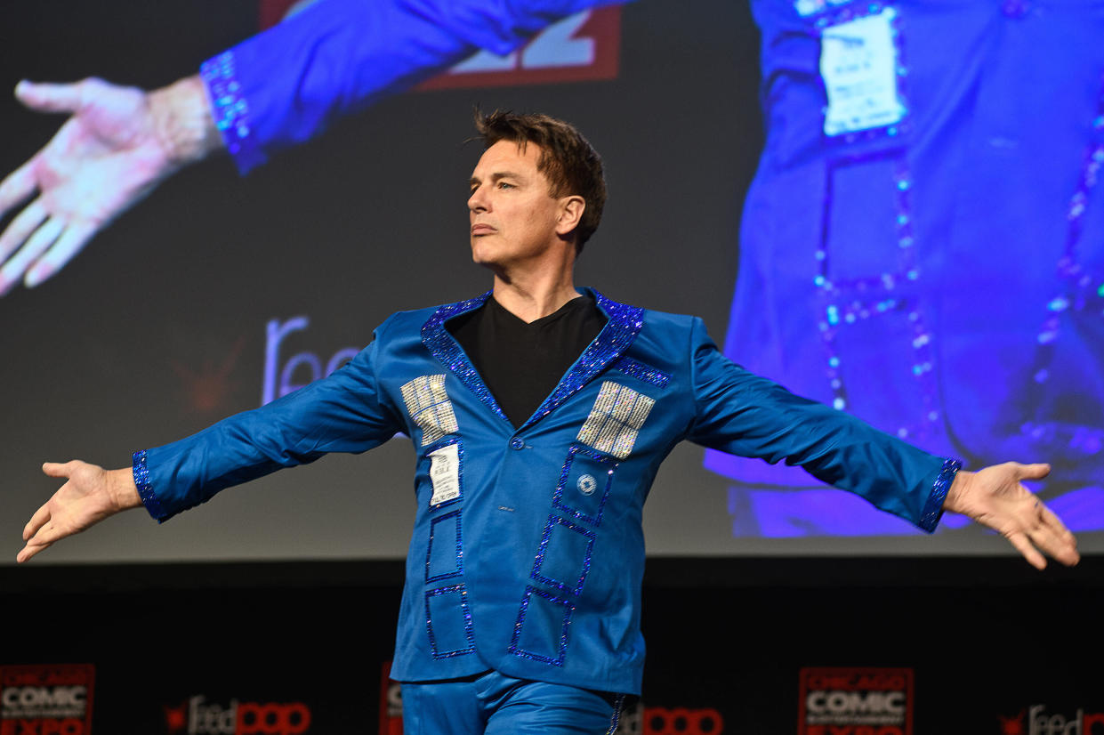 John Barrowman attends C2E2 Chicago Comic and Entertainment Expo on March 23, 2019 in Chicago, Illinois (Photo by Timothy Hiatt/FilmMagic)