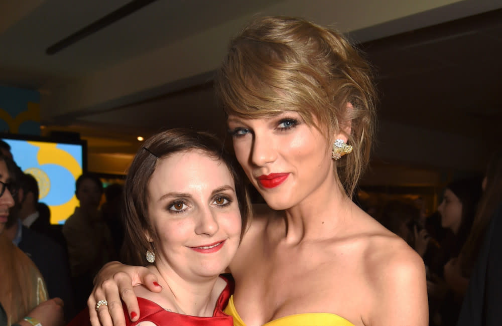 Lena Dunham is 'very careful' about what she says about Taylor Swift credit:Bang Showbiz