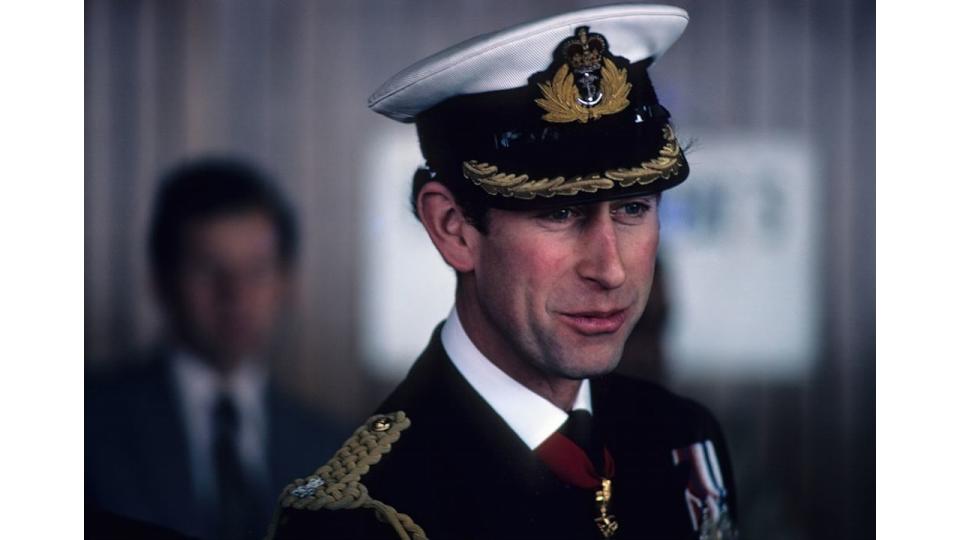 King Charles in naval uniform