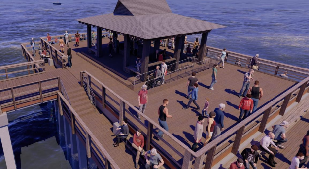 Annotation of what Naples Pier might look like.