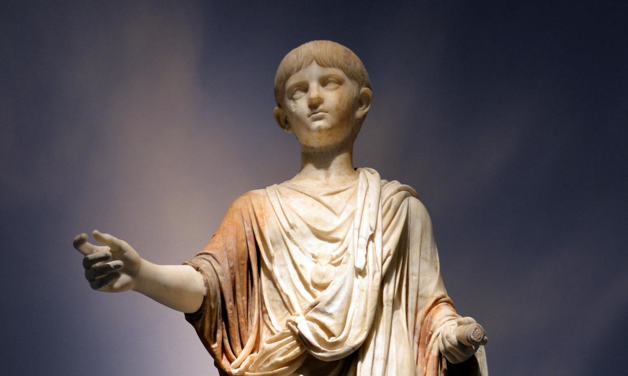 <span>Misunderstood? A marble statue of <a href="https://www.theguardian.com/culture/2021/may/24/fiddler-framed-nero-good-guy-emperor-british-museum" rel="nofollow noopener" target="_blank" data-ylk="slk:the Roman emperor Nero;elm:context_link;itc:0;sec:content-canvas" class="link rapid-noclick-resp">the Roman emperor Nero</a> as a young man, part of the Louvre’s collection.</span><span>Photograph: Harald Tittel/EPA</span>