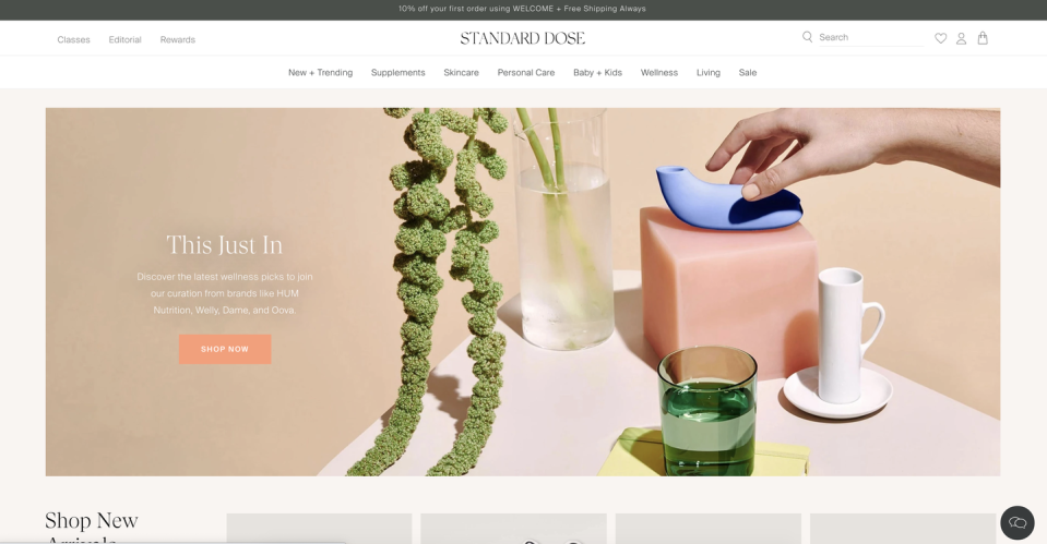 standard dose site homepage