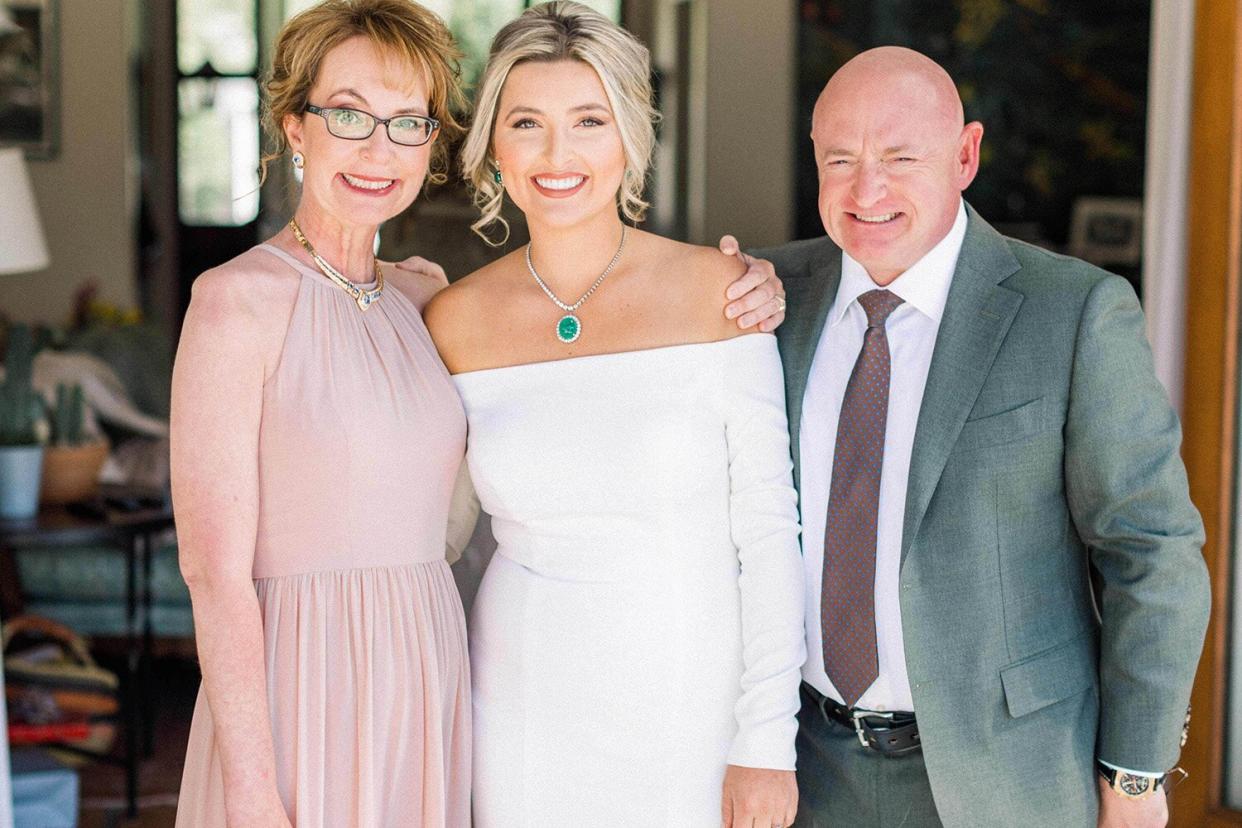 Claudia Kelly and Mark Sundman wedding in Brides magazine