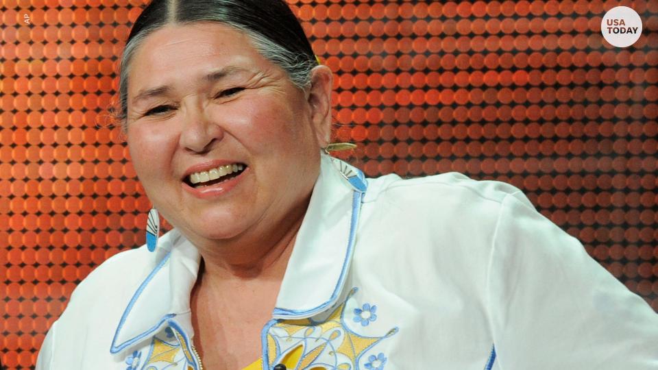 Activist and actress Sacheen Littlefeather takes part in a panel discussion on the PBS special "Reel Injun" at the PBS Television Critics Association summer press tour in Beverly Hills, Calif., Thursday, Aug. 5, 2010.