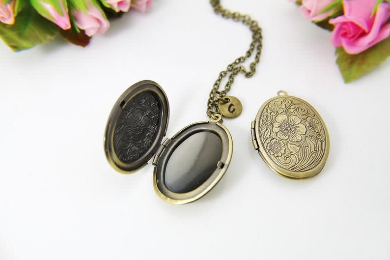 Brass Locket Necklace