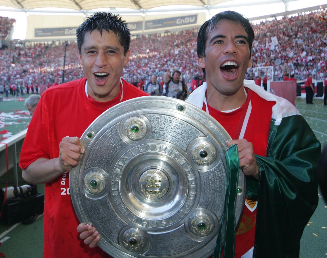 Ambos mexicanos consiguieron el campeonato de la Bundesliga en Alemania (Foto de: Team 2 Sportphoto/ullstein bild via Getty Images)