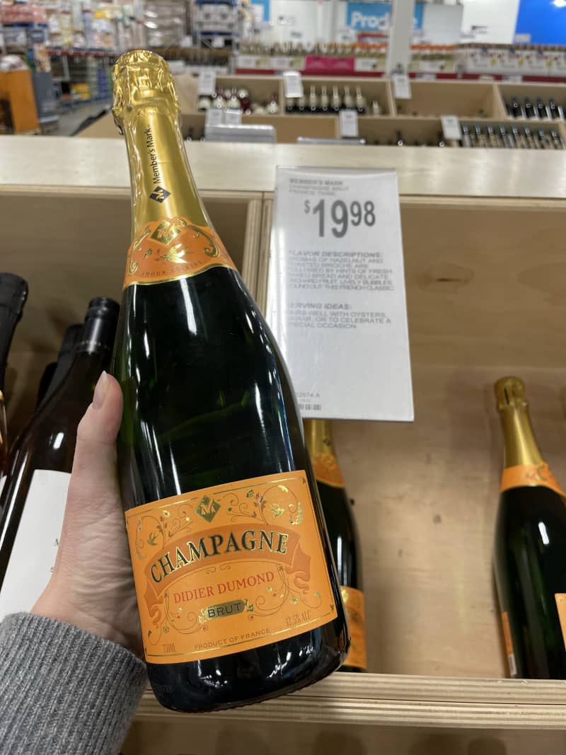 Sam's Club champagne in bottle