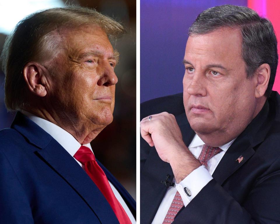 Donald Trump (à gauche) et Chris Christie (à droite) sont tous les deux candidats à la présidentielle américaine 2024.