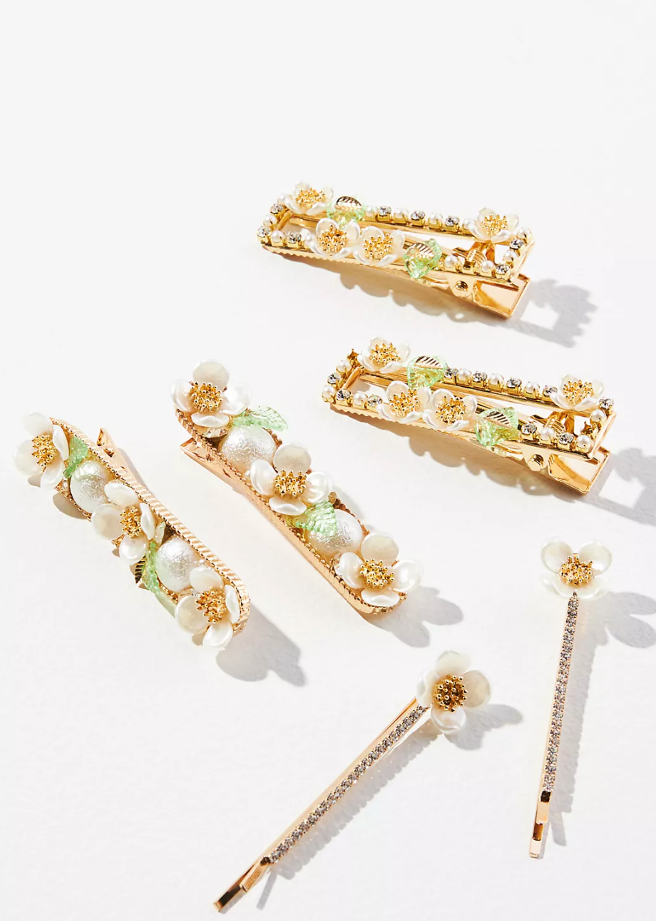 8) Floral Bobby Pin Set