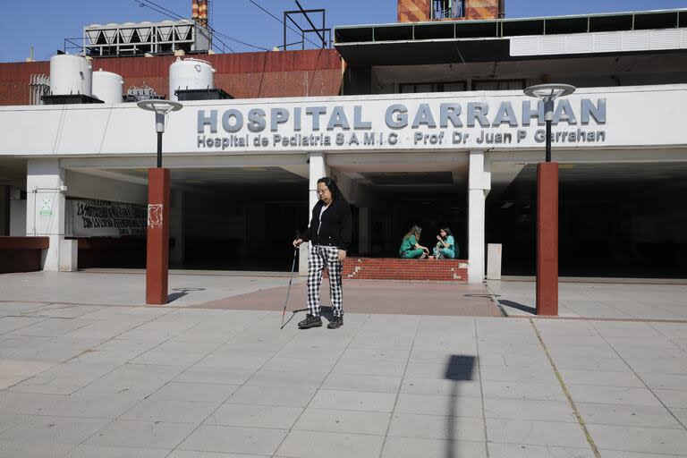 La entrada del Hospital Garrahan, esta mañana