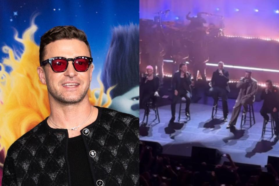 Justin Timberlake and Nsync performing in LA (Getty / Instagram - Brooke Reese)