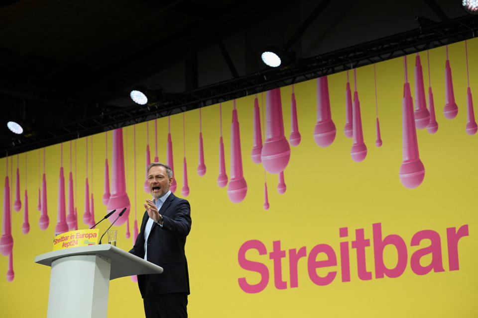 FDP-Chef Christian Lindner bei einer Parteikonferenz im Januar in Berlin (Bild: REUTERS/Annegret Hilse)