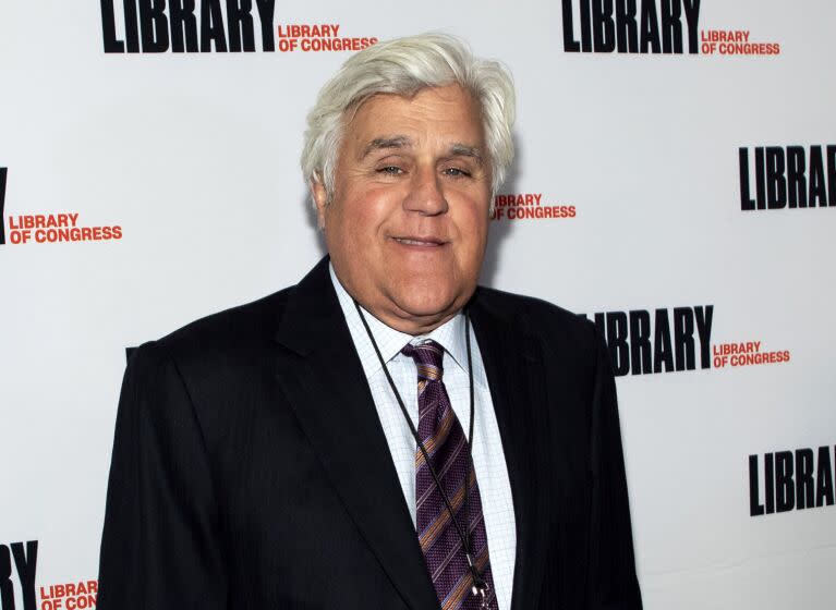 FILE - Jay Leno attends the Gershwin Prize Honoree's Tribute Concert in Washington on March 4, 2020. Leno is host of "You Bet Your Life," a reboot of the Groucho Marx game show that debuts Monday on Fox TV stations. (Photo by Brent N. Clarke/Invision/AP, File)