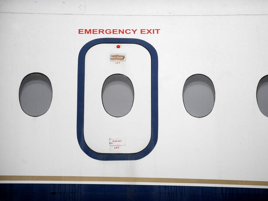 plane emergency exit door