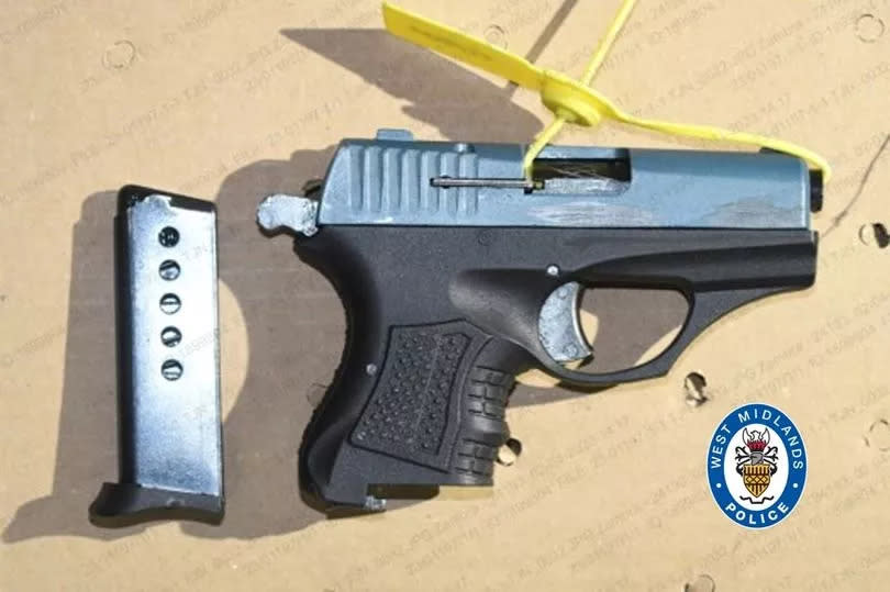 One of the firearms recovered from Riley